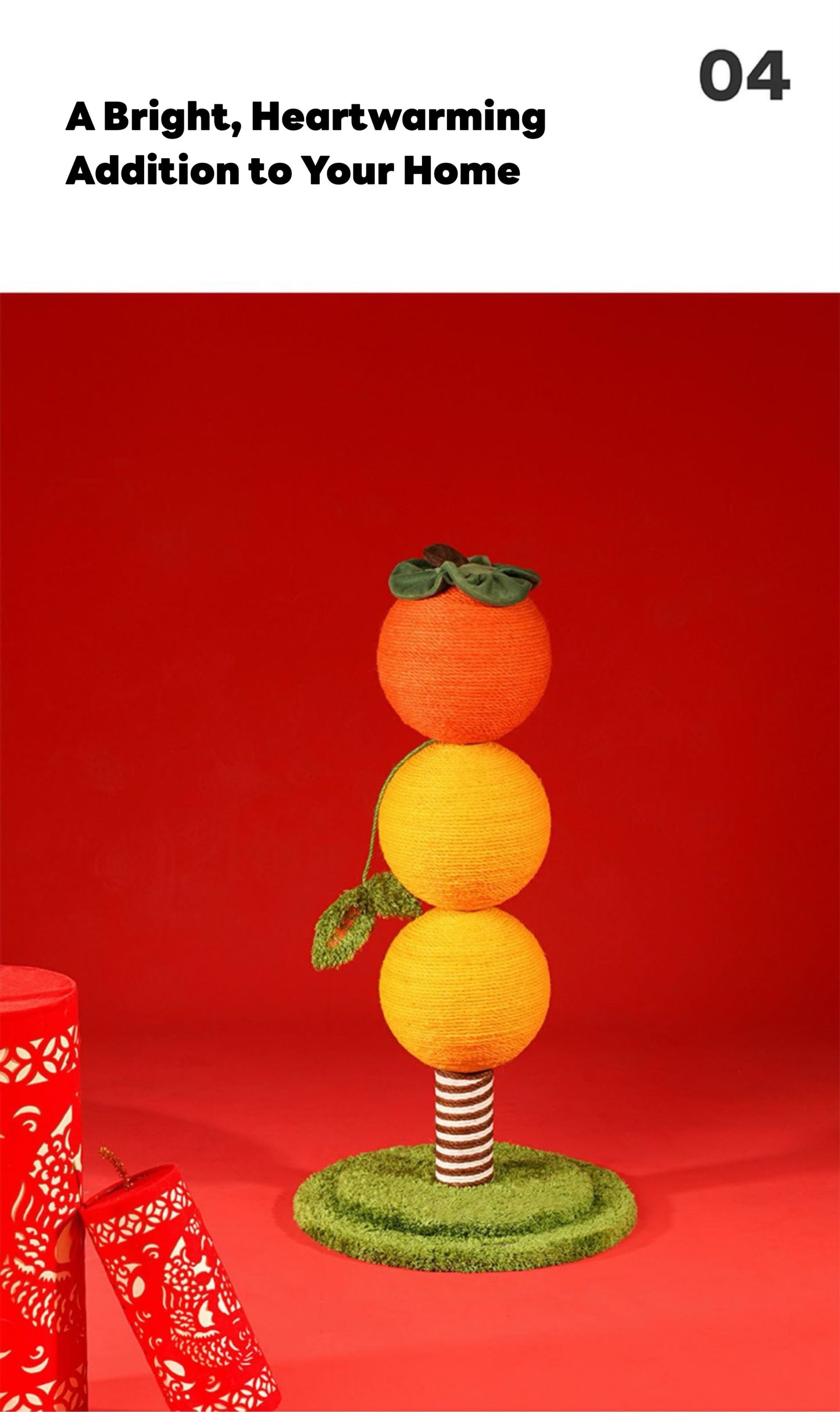 ZEZE Fruit-Shaped Sisal Cat Scratching Post