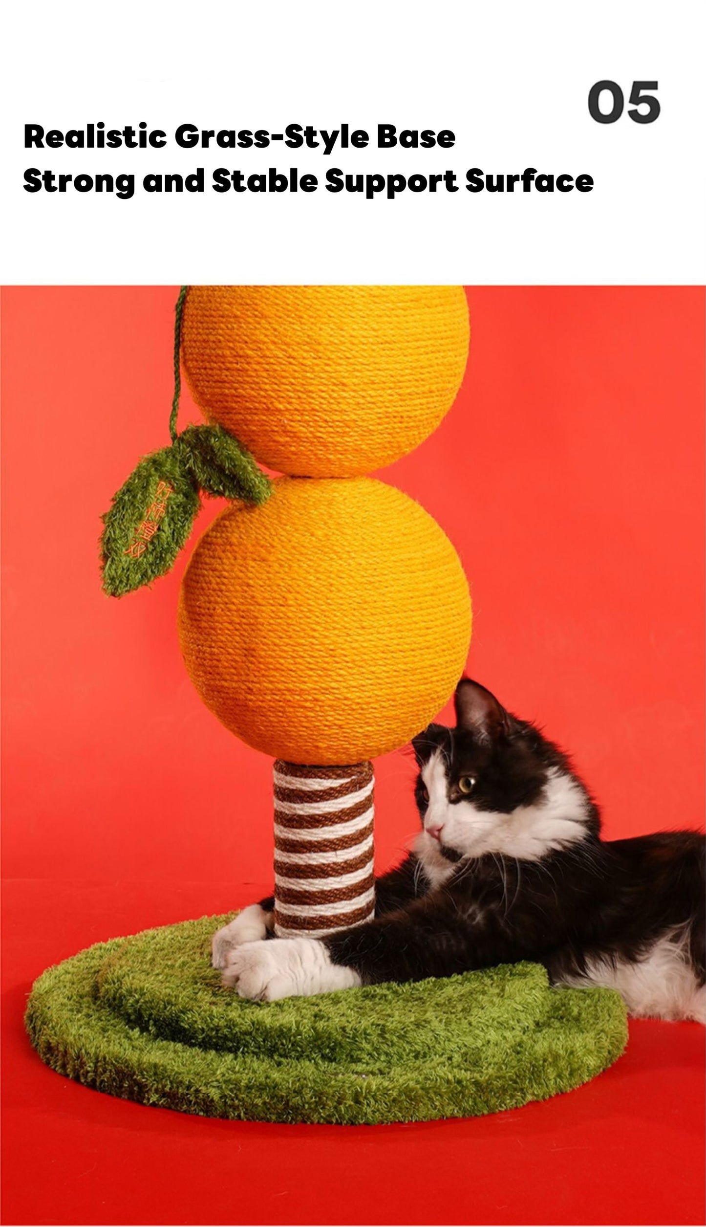 ZEZE Fruit-Shaped Sisal Cat Scratching Post