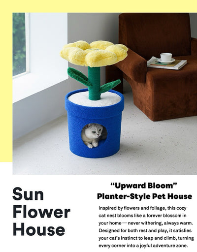 ZEZE Barbie Potted Flower Cat Condo
