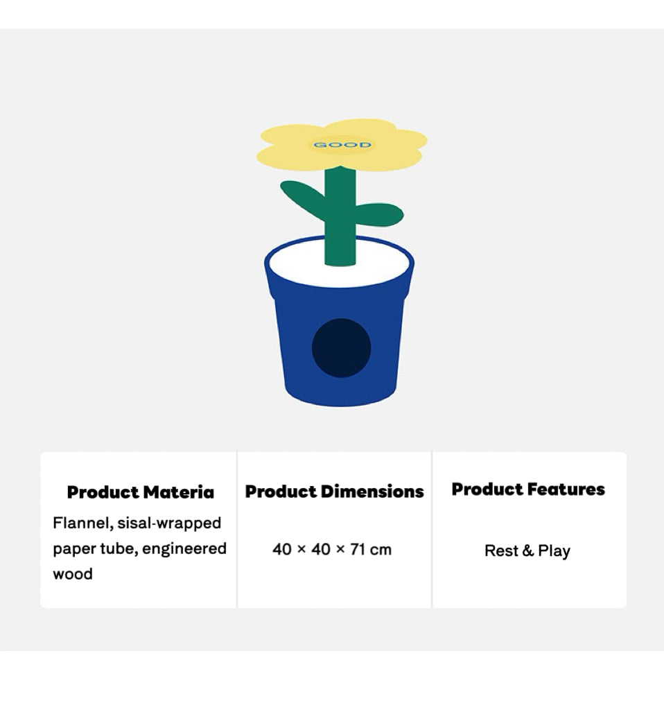 ZEZE Barbie Potted Flower Cat Condo