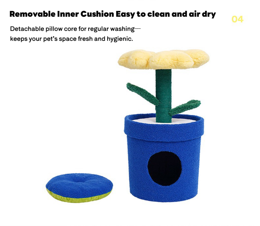 ZEZE Barbie Potted Flower Cat Condo