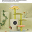 ZEZE Adora Cat Tre Play Colorful Cat Tree, Flower-Shaped Observation Deck, Multi-Level Cat Condo with Hammock and Scratching Posts for Cats Rest