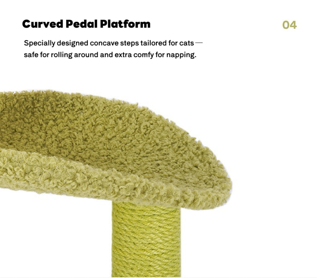 ZEZE Adora Cat Tre Play Colorful Cat Tree, Flower-Shaped Observation Deck, Multi-Level Cat Condo with Hammock and Scratching Posts for Cats Rest