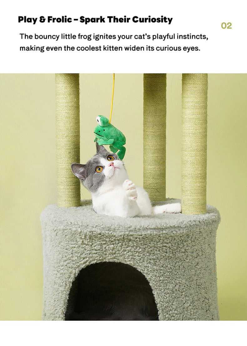 ZEZE Aidola Flower House Cat Tree Lotus Leaf Cat Tree Cat Tower Indoor,Scratching Post Jumping Toy Climbing Frame Integrated Multifunctional Apartment,for All Cats