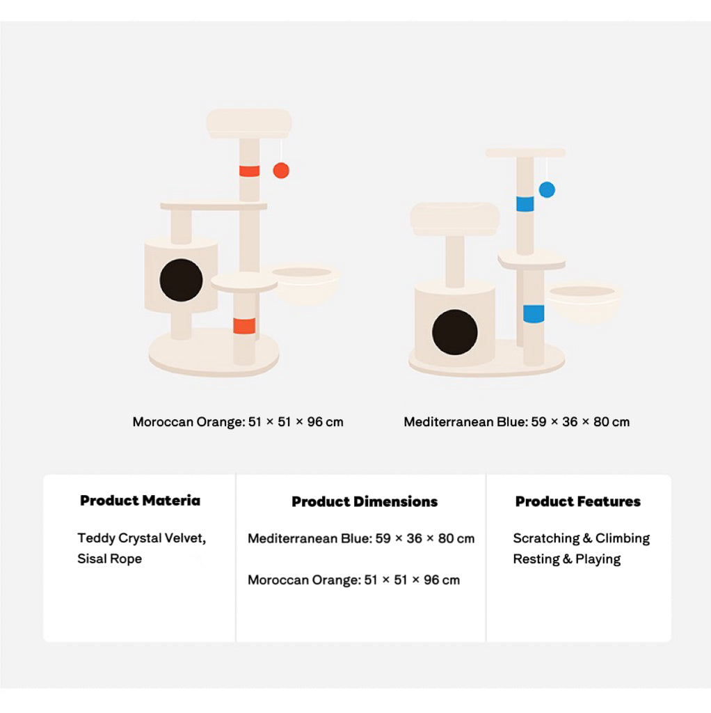 ZEZE White Cream Style Cat Tree