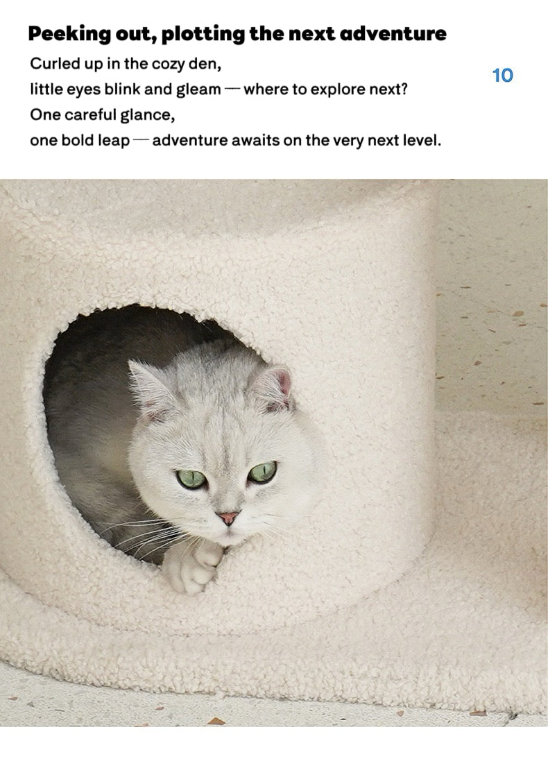 ZEZE White Cream Style Cat Tree