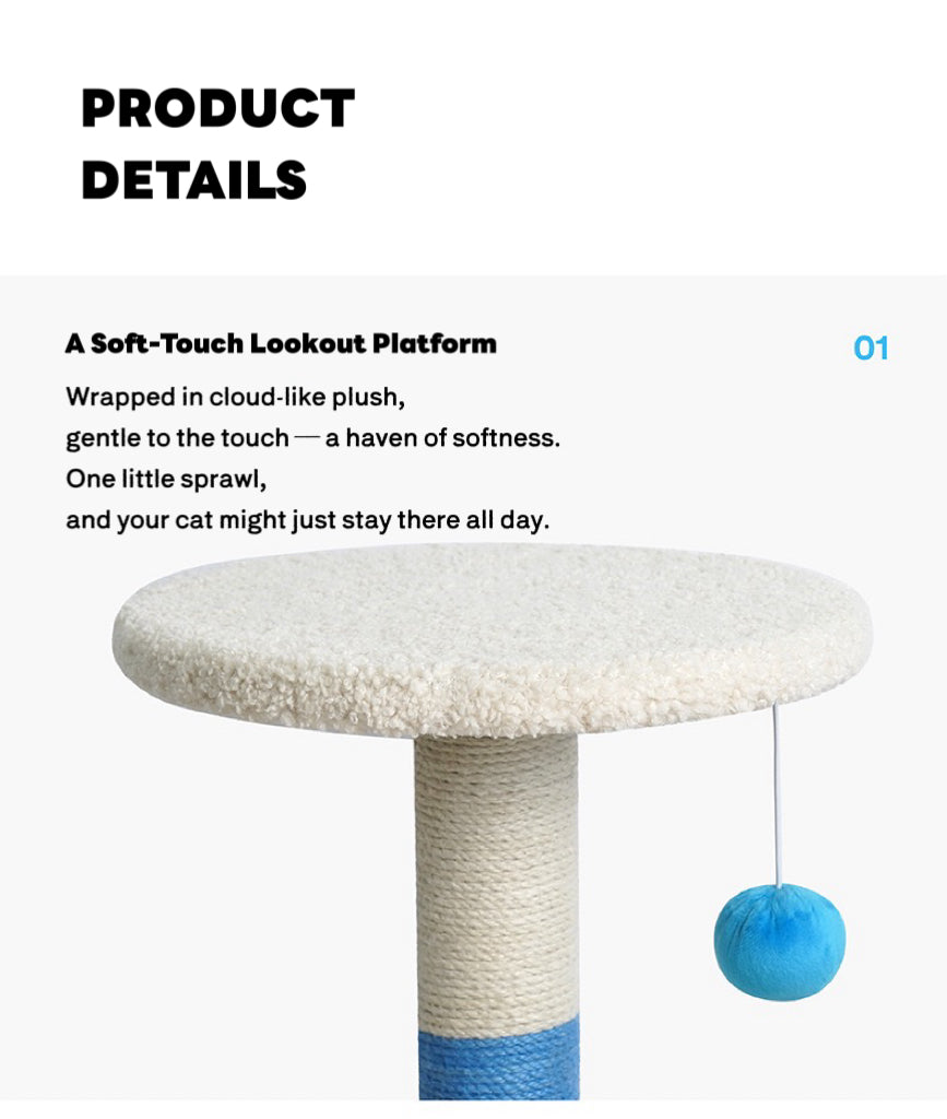 ZEZE White Cream Style Cat Tree