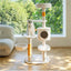 ZEZE White Cream Style Cat Tree Plus