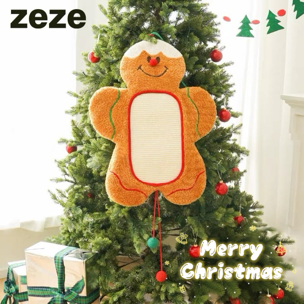 ZEZE Gingerbread Man Cat Scratching Mat