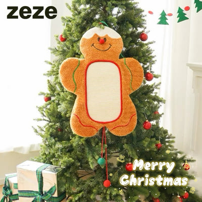 ZEZE Gingerbread Man Cat Scratching Mat