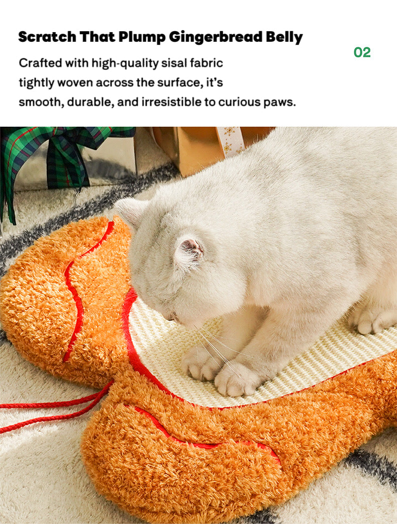 ZEZE Gingerbread Man Cat Scratching Mat