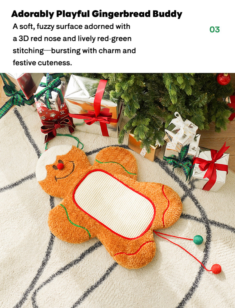ZEZE Gingerbread Man Cat Scratching Mat
