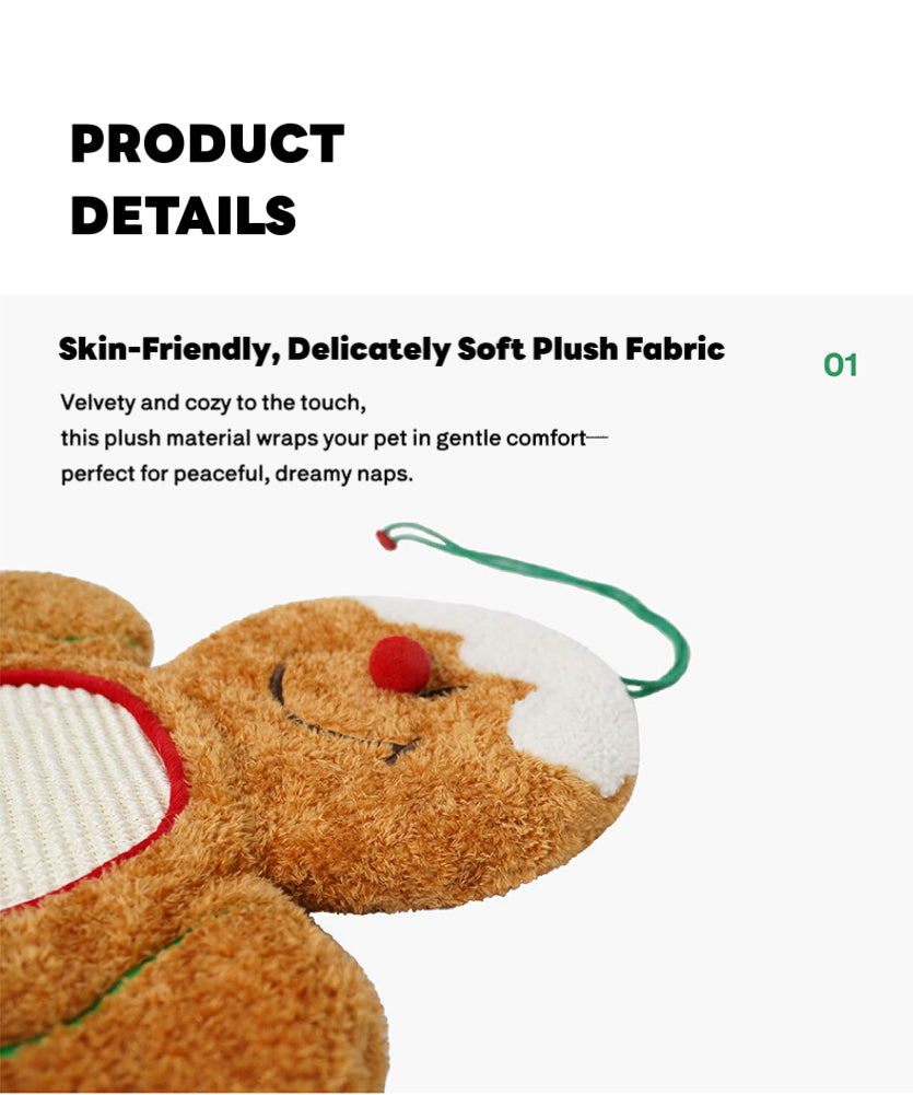 ZEZE Gingerbread Man Cat Scratching Mat