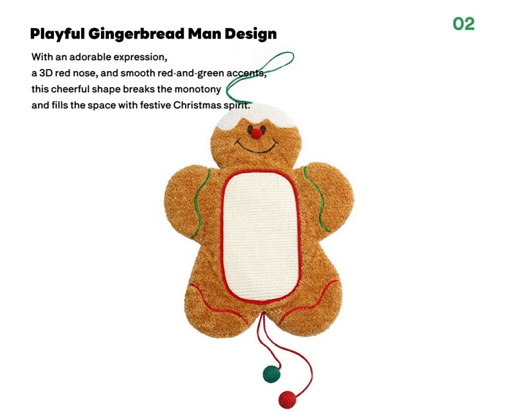 ZEZE Gingerbread Man Cat Scratching Mat