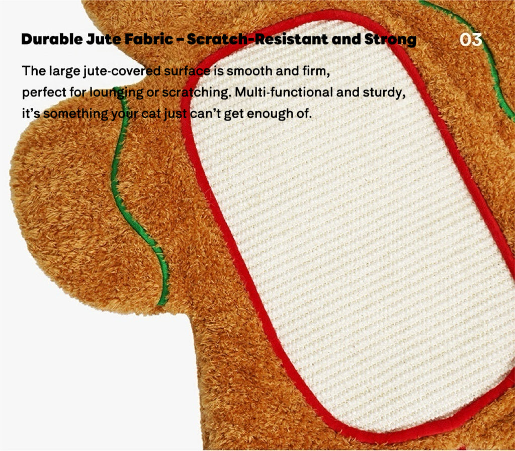 ZEZE Gingerbread Man Cat Scratching Mat