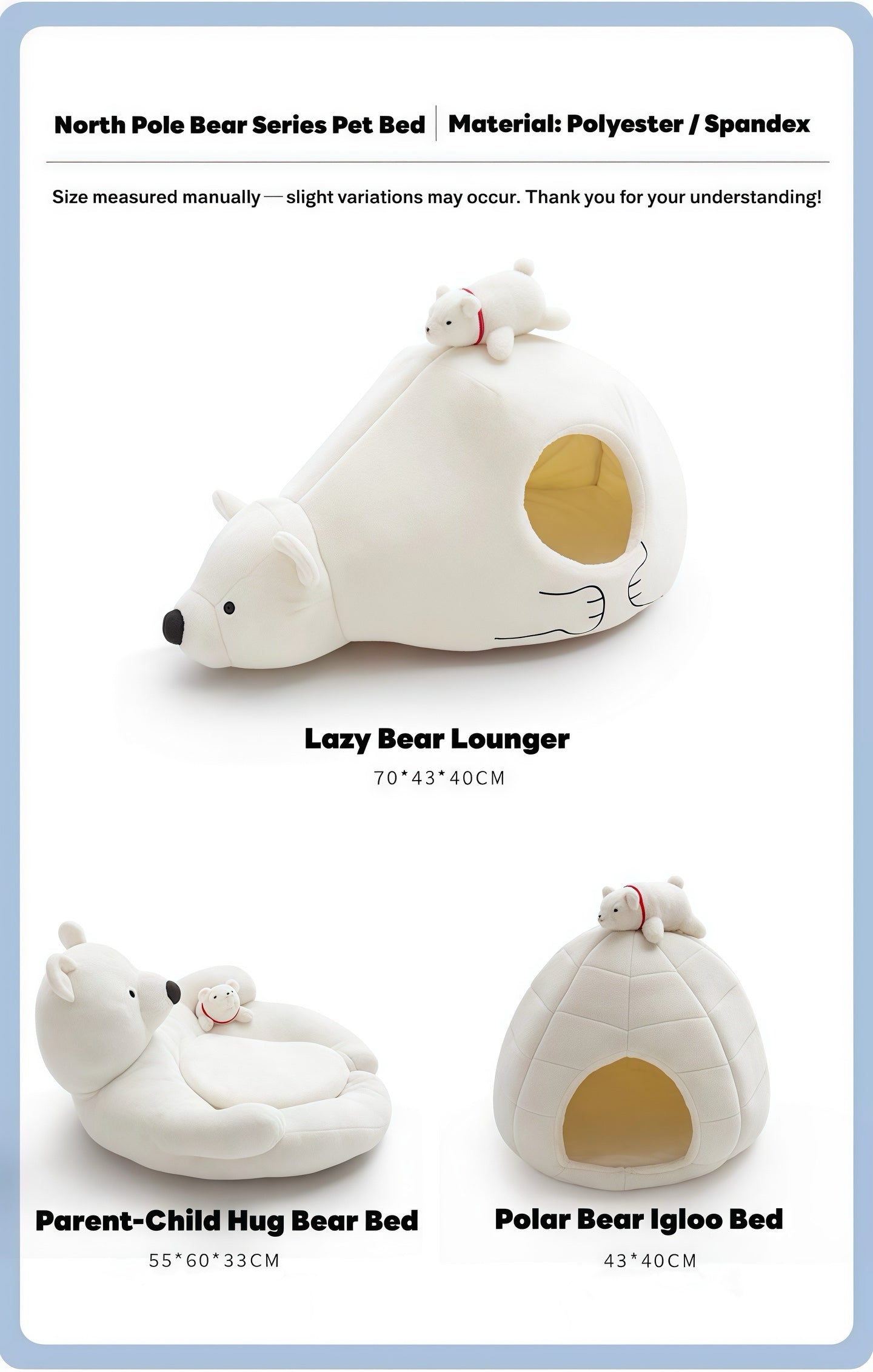 North Pole Bear Series Pet Bed