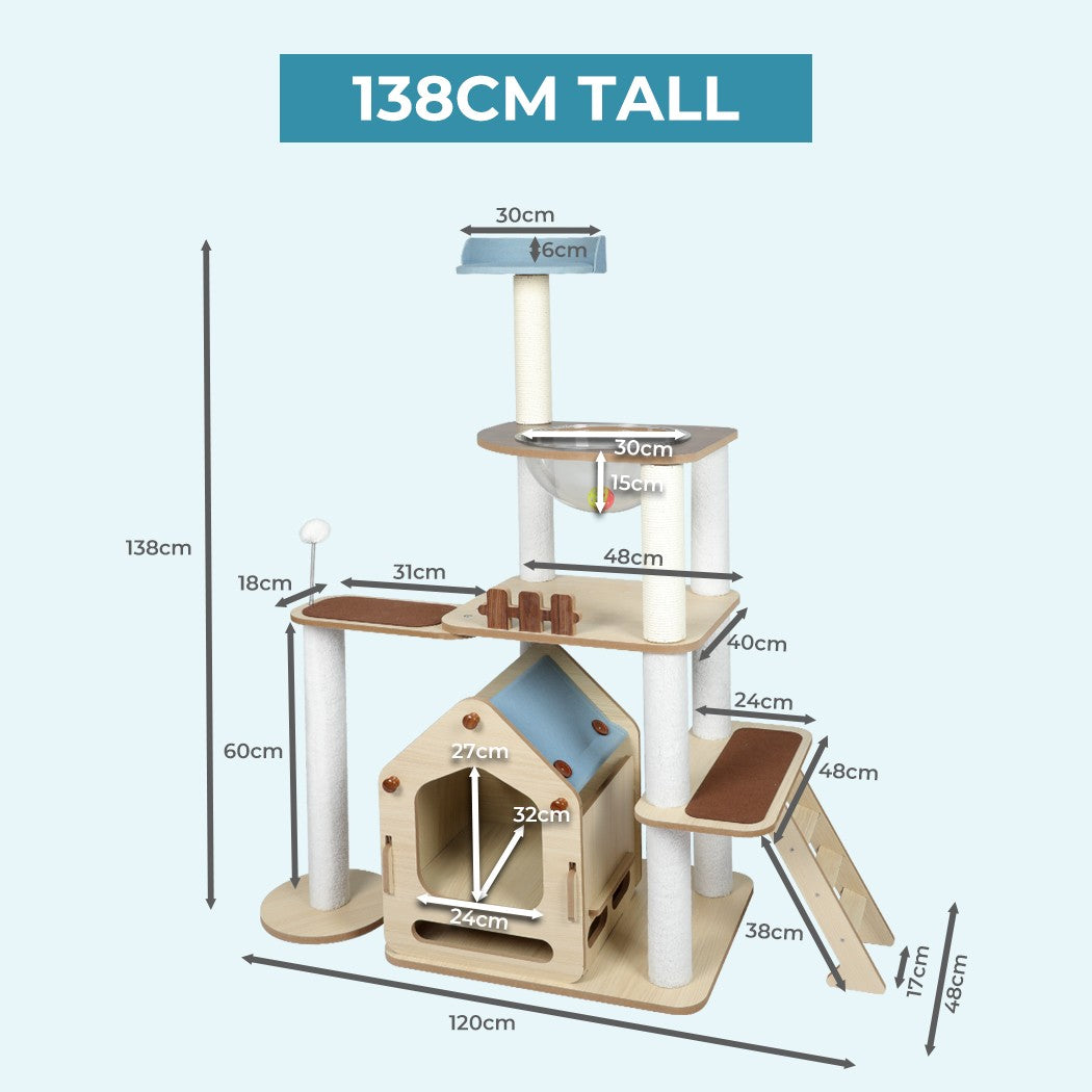 Windmill Wood Cat Condo House