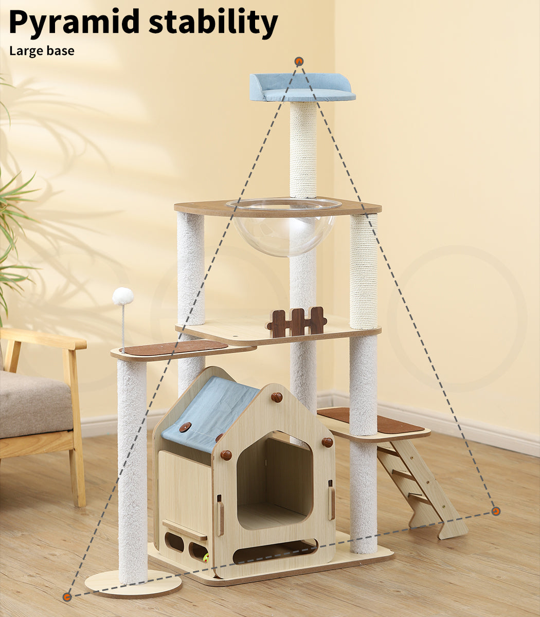Windmill Wood Cat Condo House