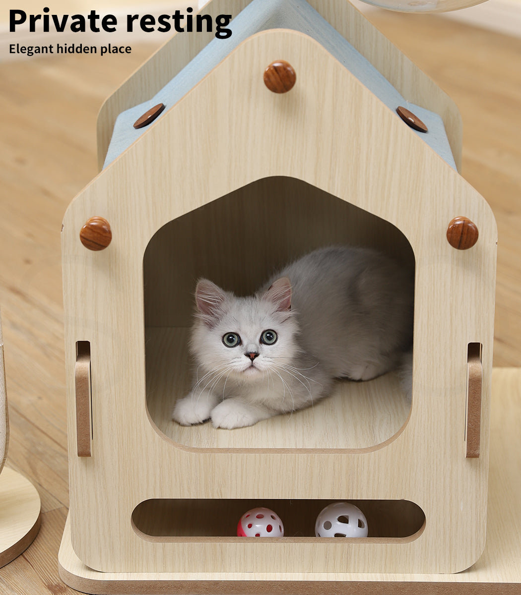 Windmill Wood Cat Condo House