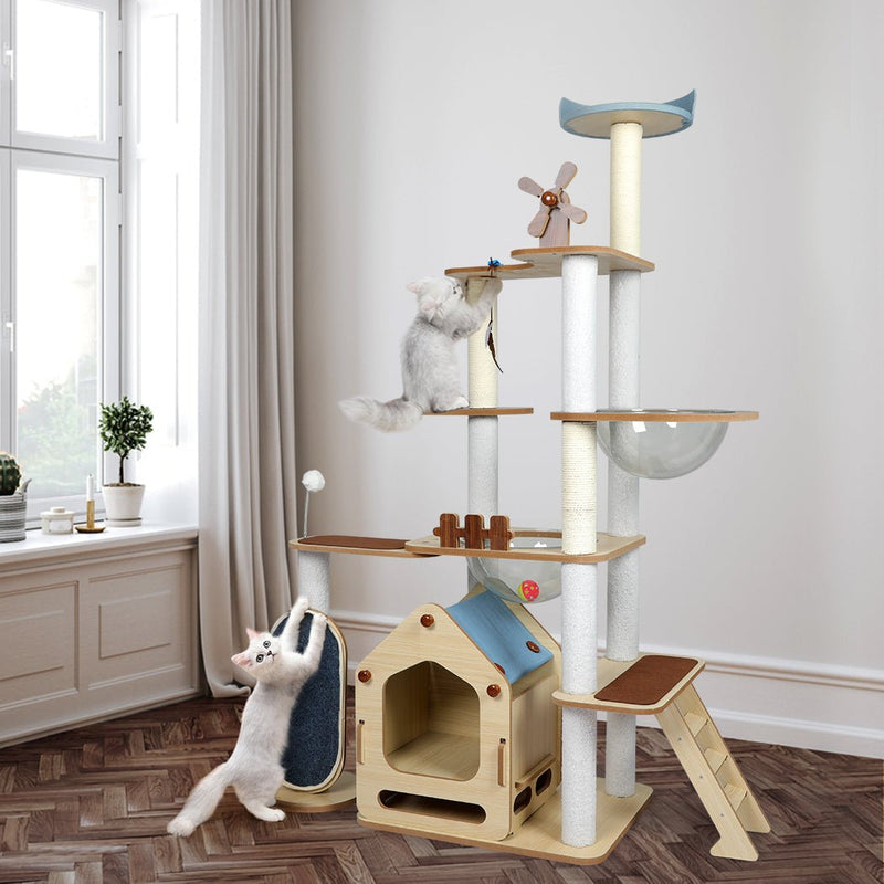 Windmill Wood Cat Condo House