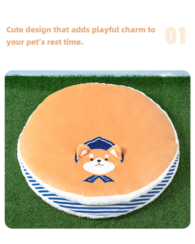 Nautical Style Dorayaki Pet Bed