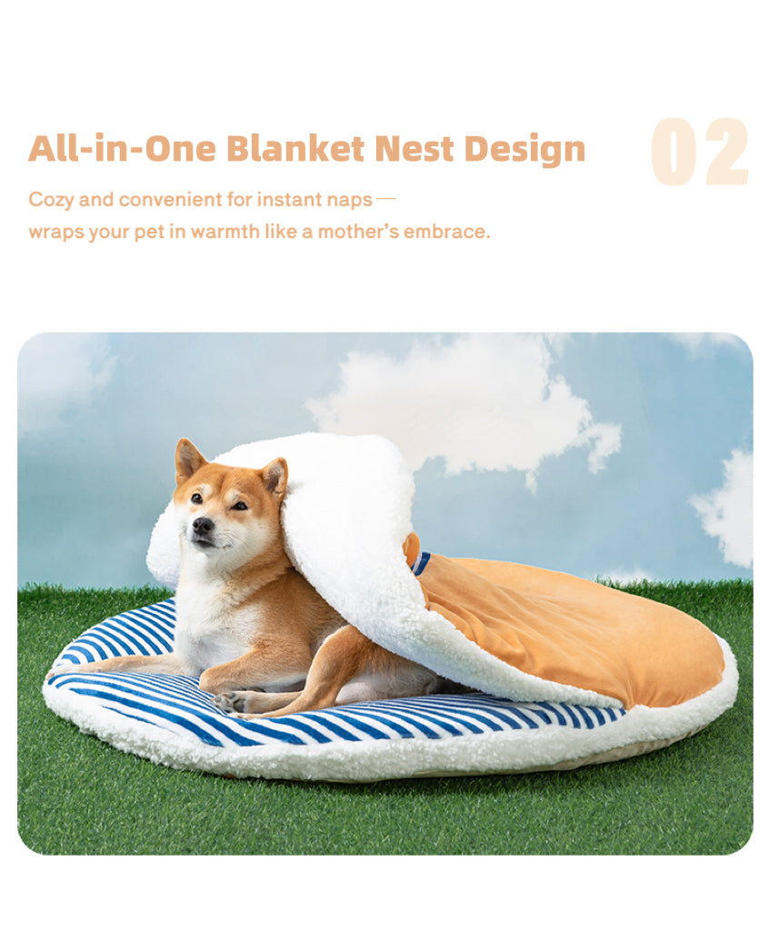 Nautical Style Dorayaki Pet Bed