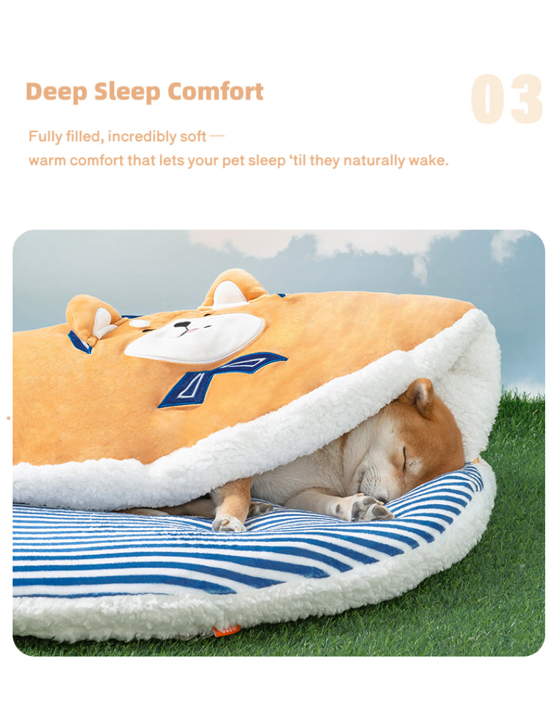 Nautical Style Dorayaki Pet Bed