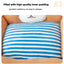 Navy Style Square Pet Bed
