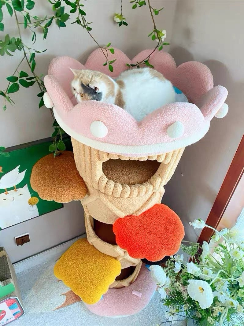 Ice Cream Cat Tree Tower