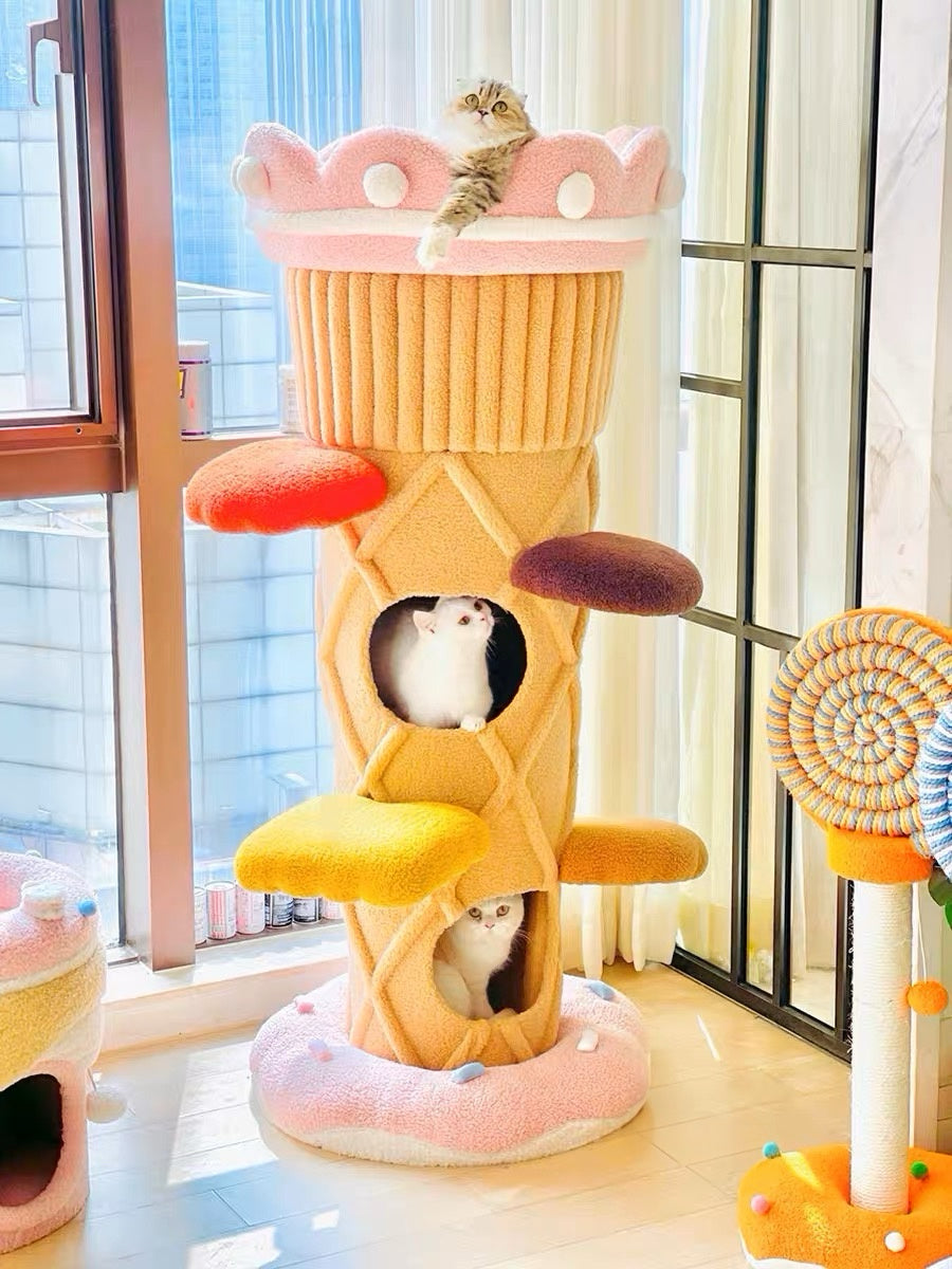Ice Cream Cat Tree Tower