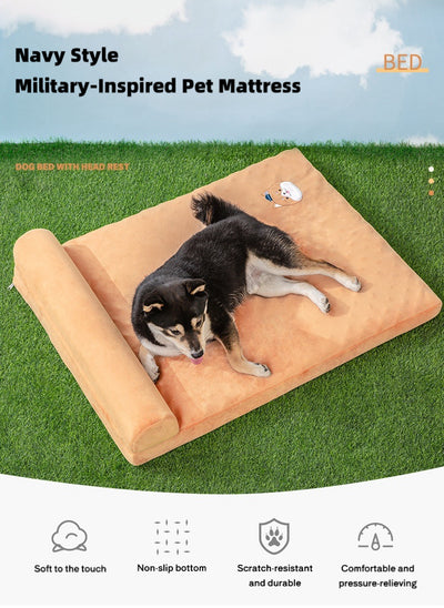 Navy Style Military-Inspired Pet Mattress