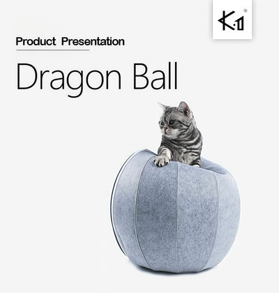 K.1 D.Ball Cat Bed Fun Nest Foldable Transformable Washable Scratch Resistant Cat Cave