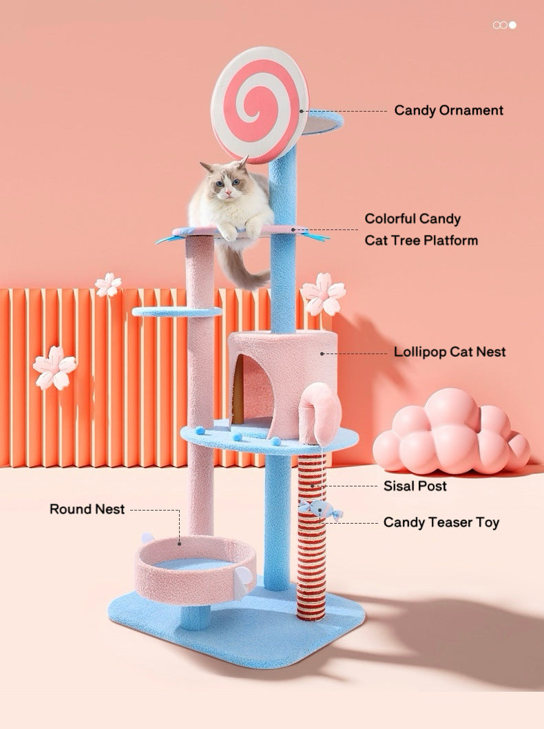Pink Lollipop Cat Tree
