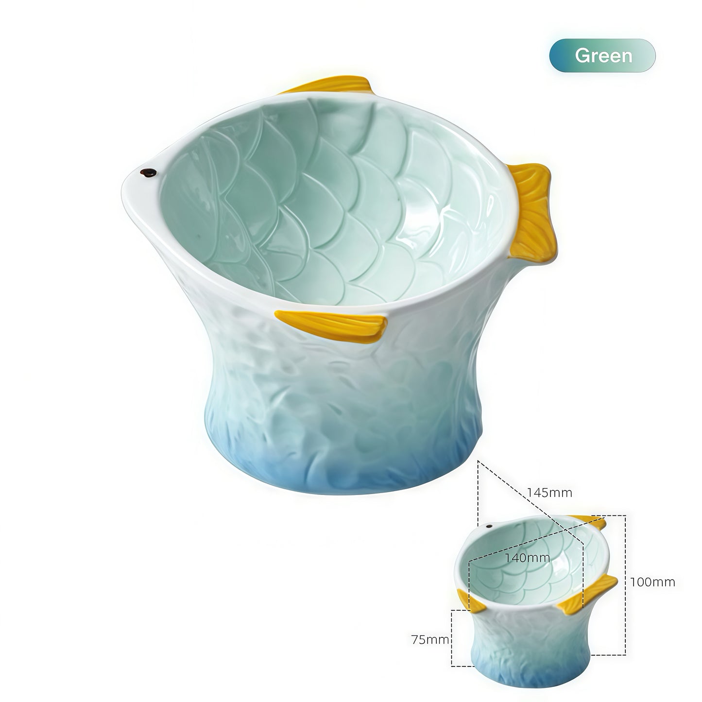 Raised Tilted Ceramic Cat Bowl - Cute Elevated Slanted Shallow Angled Cat Dish - Personalized Pet Feeder for Food Feeding - Ergonomic Anti Vomiting Whisker Fatigue - Size for Cat and Small Dog