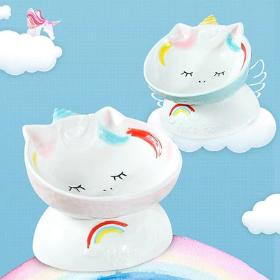 Hocc 彩虹独角兽陶瓷宠物碗