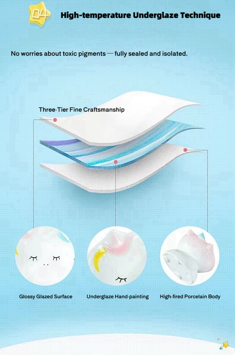 Hocc 彩虹独角兽陶瓷宠物碗