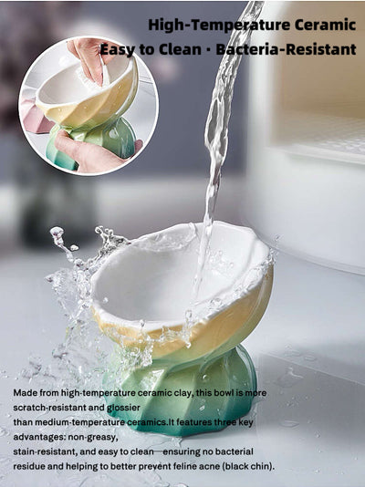 Macaron Gradient Ceramic Pet Bowl