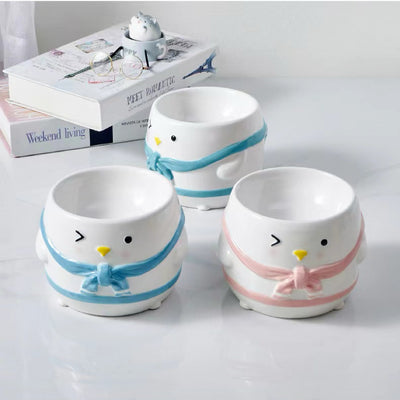 Penguin Cape Ceramic Pet Bowl
