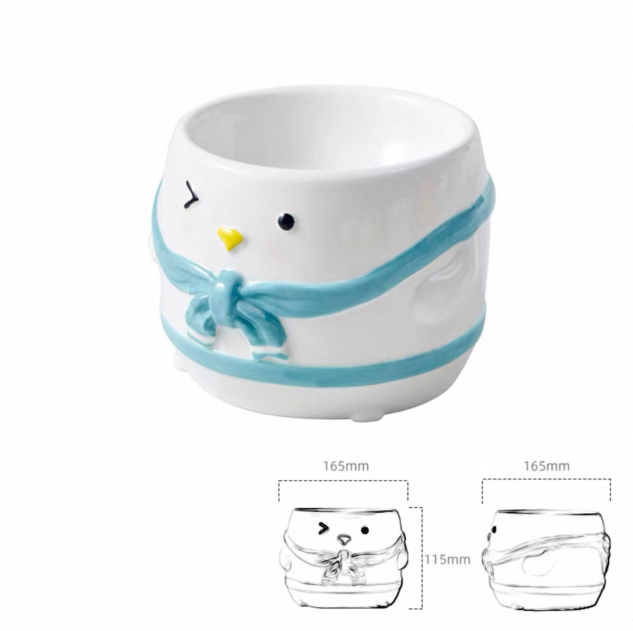 Penguin Cape Ceramic Pet Bowl