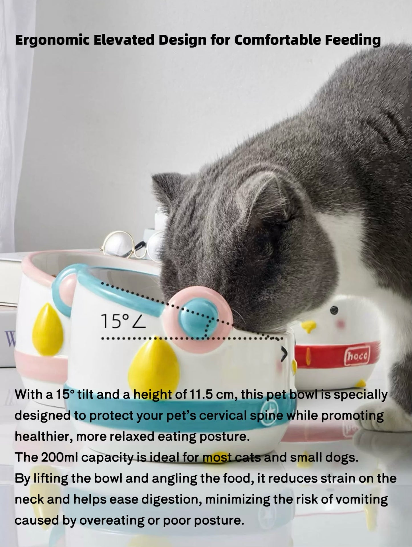 Hip-Hop Penguin Ceramic Pet Bowl