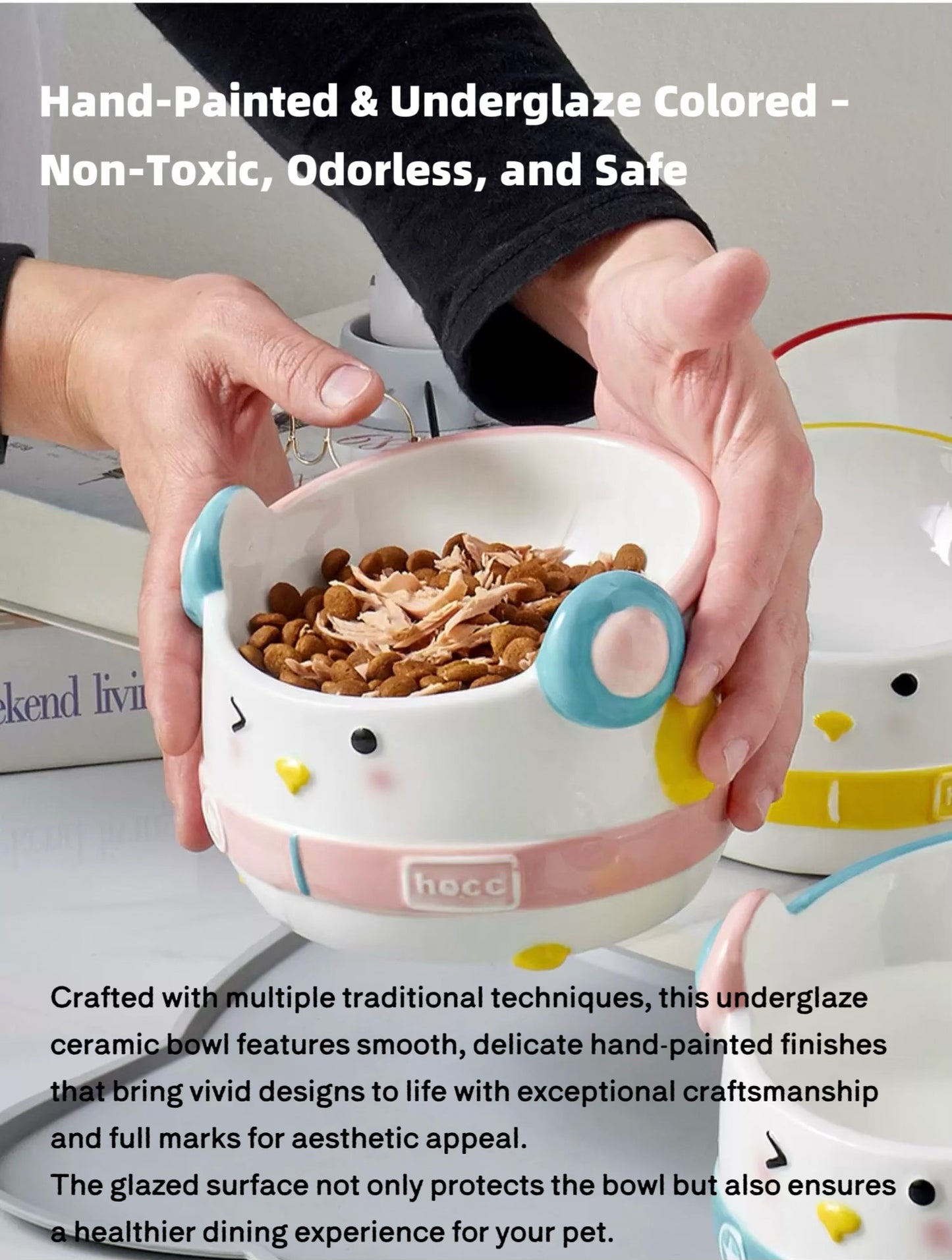 Hip-Hop Penguin Ceramic Pet Bowl