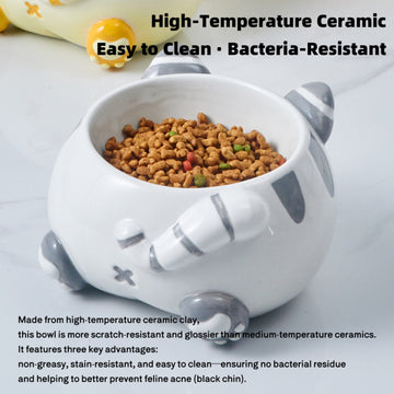 Curvy Cat Butt Ceramic Pet Bowl product image 2