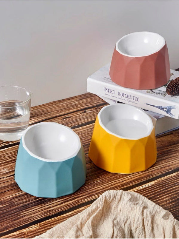 Volcano Dual-Tone Ceramic Pet Bowl