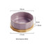 Elegant Ceramic Pet Bowl with Oak Base