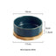 Elegant Ceramic Pet Bowl with Oak Base