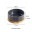 Elegant Ceramic Pet Bowl with Oak Base