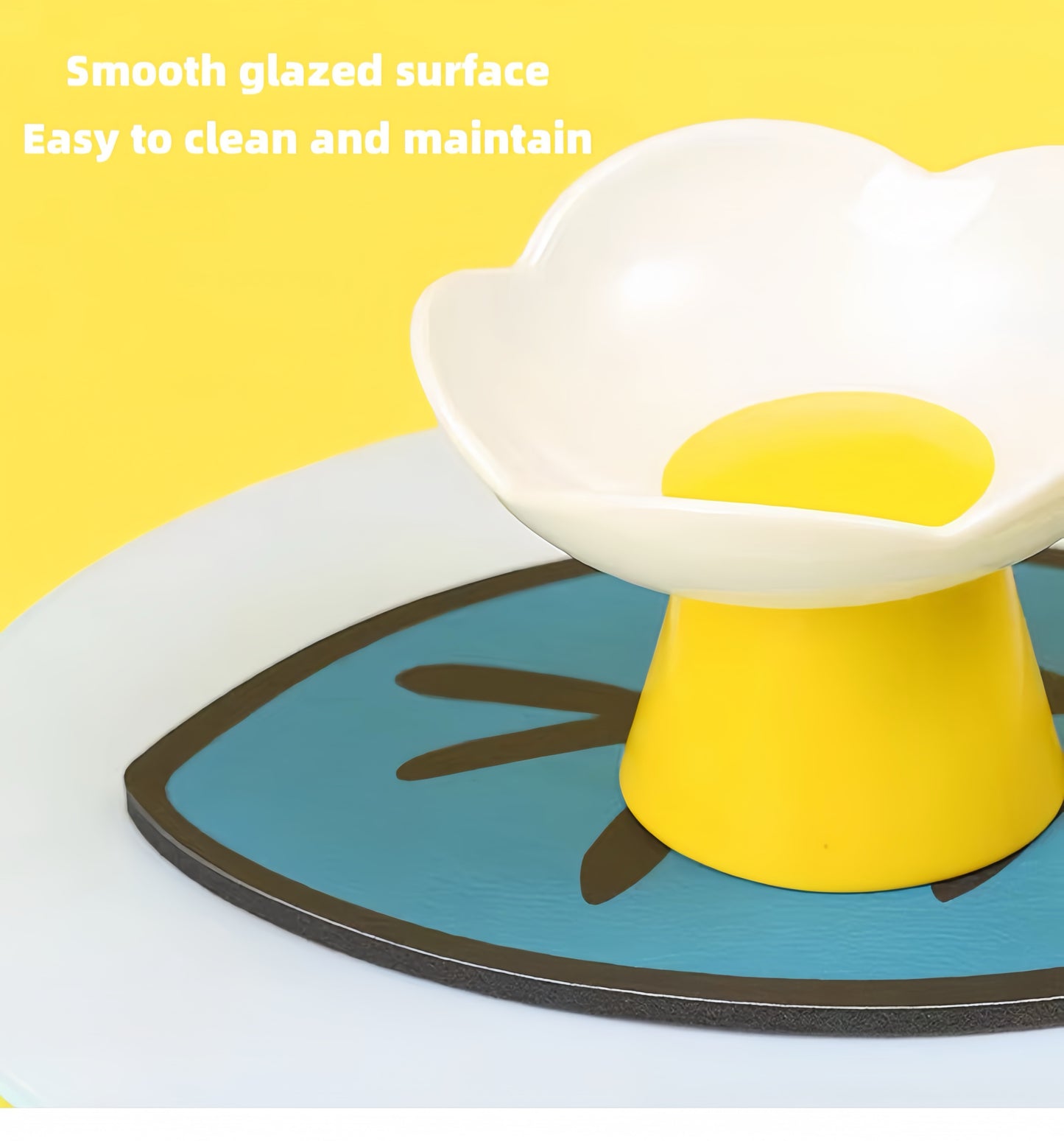 Blooming Flower Ceramic Pet Bowl