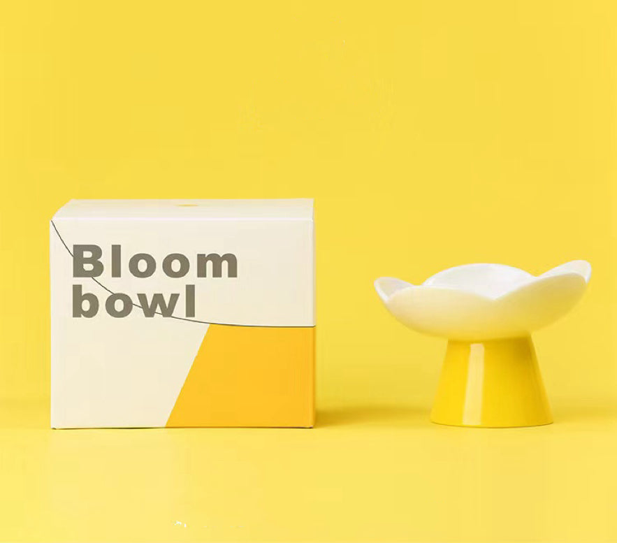 Blooming Flower Ceramic Pet Bowl