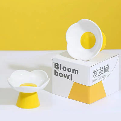 Blooming Flower Ceramic Pet Bowl