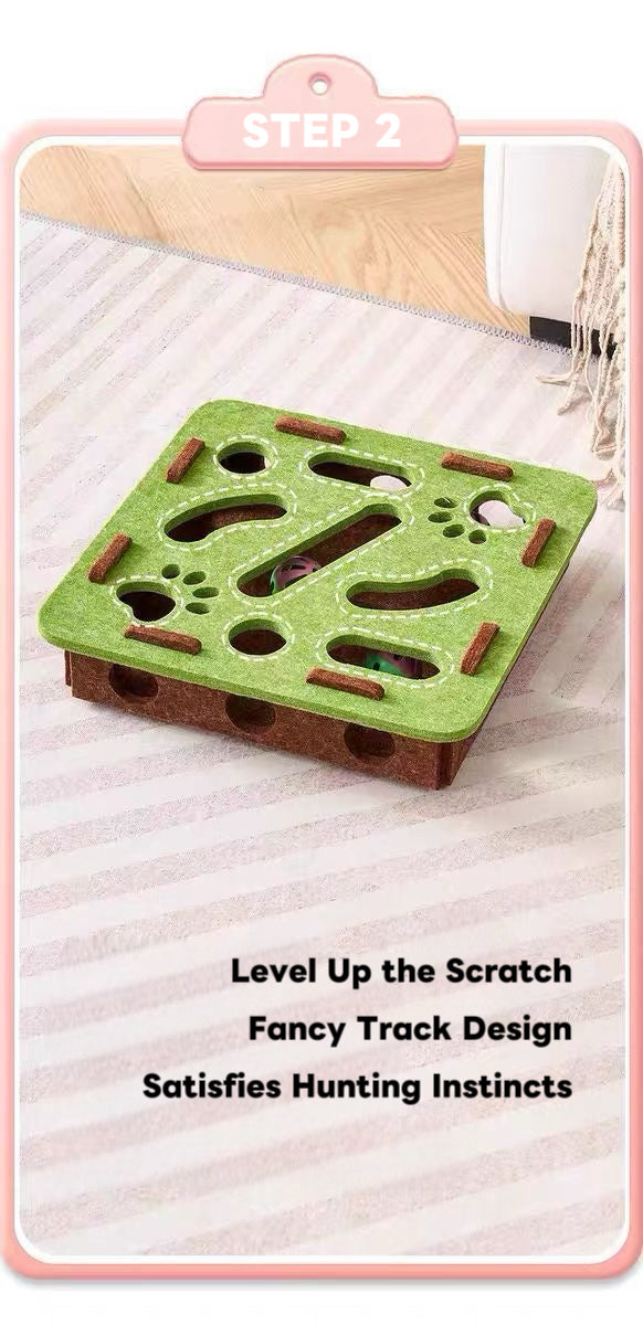 Retro Felt Play Station: The Smart Cat Challenge